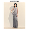 【商场同款】MAXRIENY肌理感半身裙h型散摆长裙中长款百褶高腰(货号:MC86SK036) 商品缩略图1