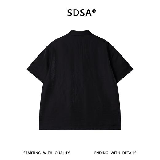 SDSA男装2026新款高贵轻奢潮牌纯色半拉链翻领短袖T恤百搭舒适 商品图4