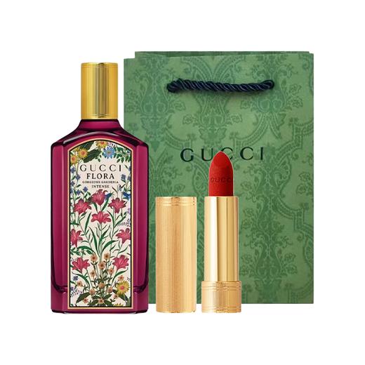 【送礼袋】Gucci古驰馥郁唇妆两件套  绮梦馥栀女士香水浓香100ml+古驰金管口红正装3.5g  香港直邮 商品图13