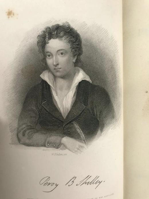 1866年 雪莱诗集（全3卷） 1幅肖像插图 全真皮精装36开 商品图2