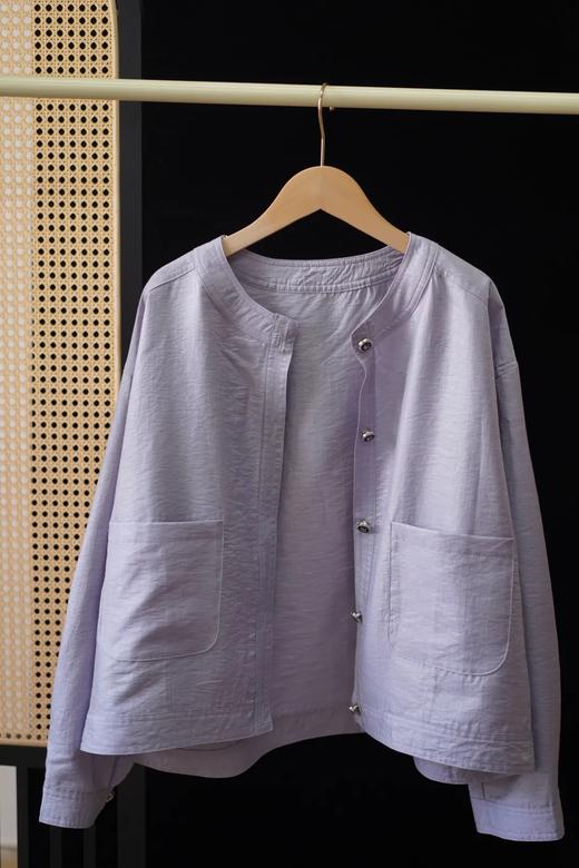 香芋紫天丝醋酸短上衣 ，今年春天穿，松弛、显白，显高、显瘦【3-7天发货，周末顺延】 商品图1