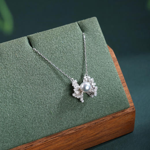 子佩集【柔光永结】银S925珍珠惜王妃套链项链【AYTL003】蝴蝶结2602 商品图1