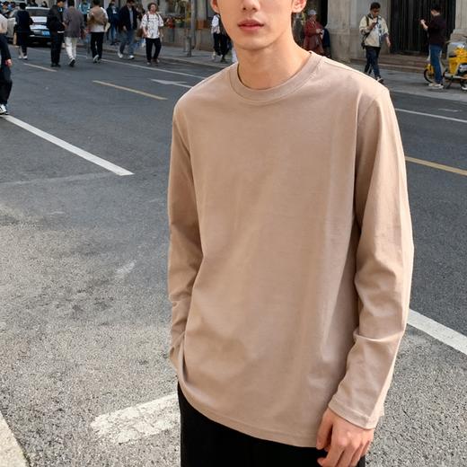 经典百搭「加购3件到手99元」与竹 230g重磅全棉长袖T恤 百搭舒适 5色可选 男女同款 商品图7