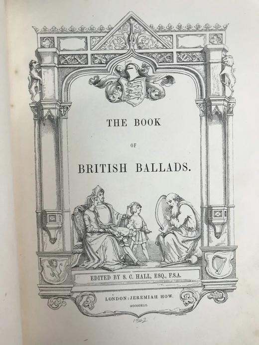 工坊特装本！1842年 英国民谣集 约百余幅版画插图 真皮精装16开 商品图3