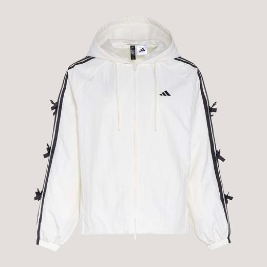 Adidas阿迪达斯DANCE LONG LENGTH JACKET 三条纹舞动系列拒水蝴蝶结运动休闲连帽夹克早春薄外套 商品图3
