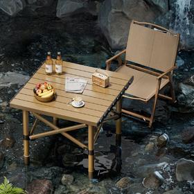 [便携式碳素钢折叠户外桌】户外折叠桌 家用露营野餐休闲桌 车载自驾蛋卷桌子 摆摊装备