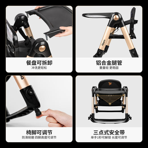 【棒棒糖专属】Apramo安途美宝宝便携餐椅 多功能可折叠家用外出都方便 商品图8