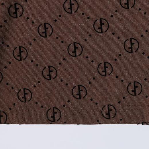 SDSA男装2026新款高贵轻奢美式复古植绒满印设计圆领长袖T恤百搭 商品图3