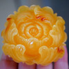 【青山特惠】精品原矿俄料焦皮料立体精工牡丹花蜜蜡吊坠，尺寸57.5-53.2-25.5mm 41.6克，m310 商品缩略图0