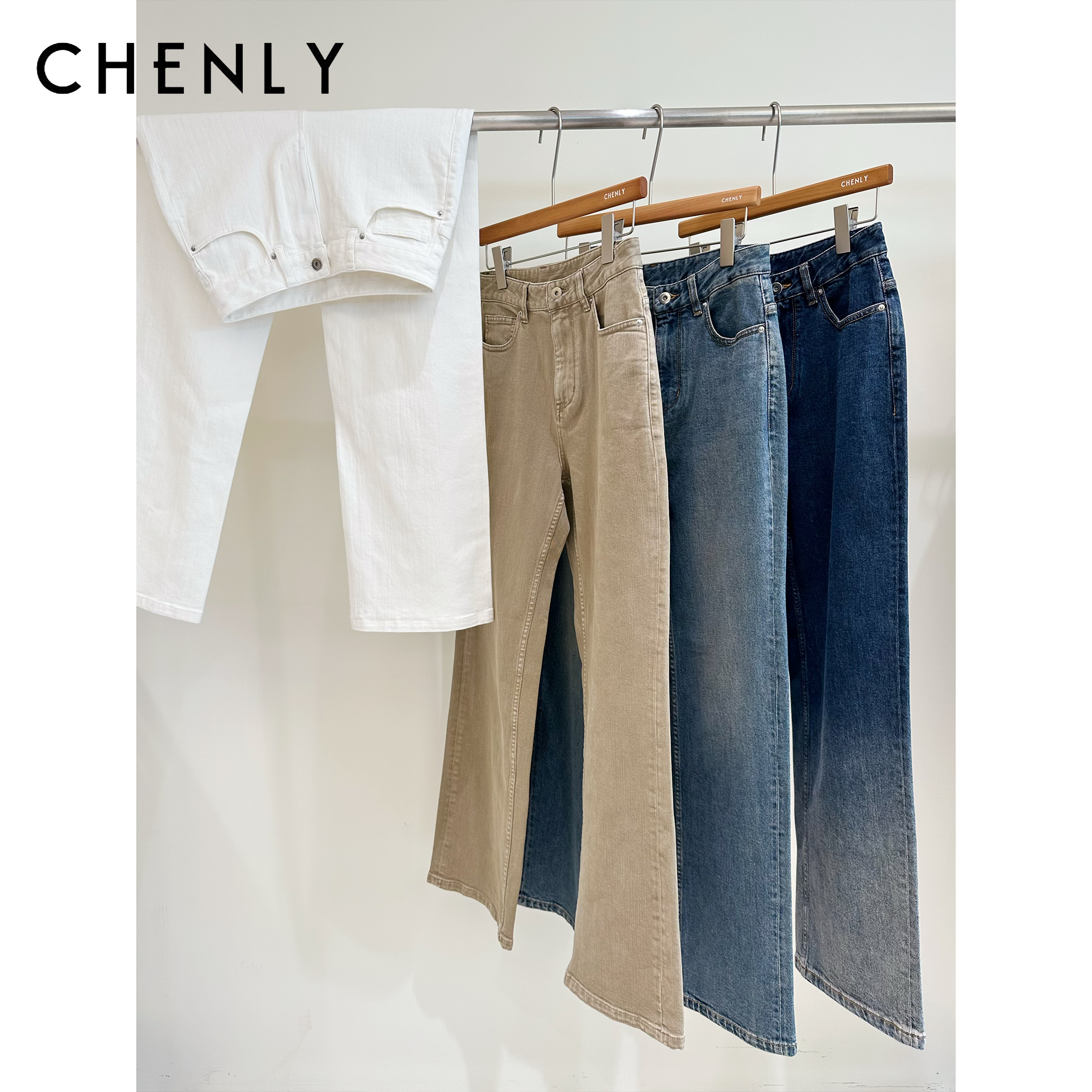 尘衣｜26SS口碑类目高腰直筒牛仔长裤