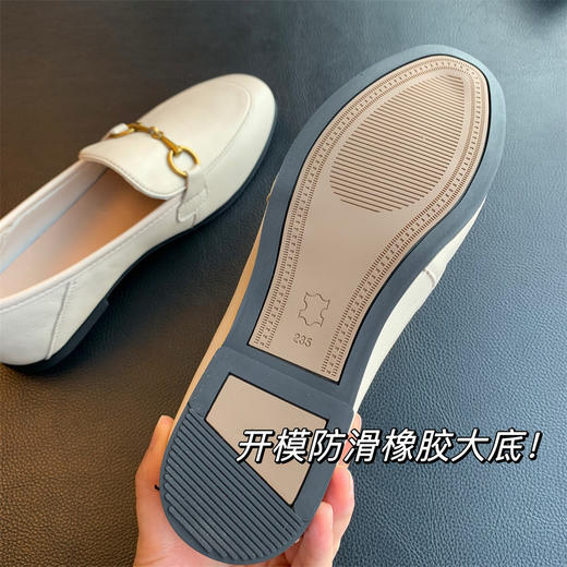 暴走不累脚！2026头层小羊皮单鞋!平底马衔扣穆勒鞋乐福鞋女夏款！ 商品图3