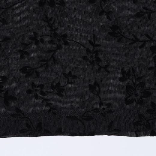 SDSA男装2026新款轻奢简约透气植绒花卉圆领长袖T恤百搭休闲 商品图3