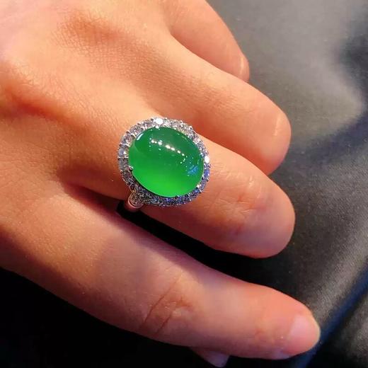 【天然玉髓】小围钻 蛋面新中式 戒指 商品图2