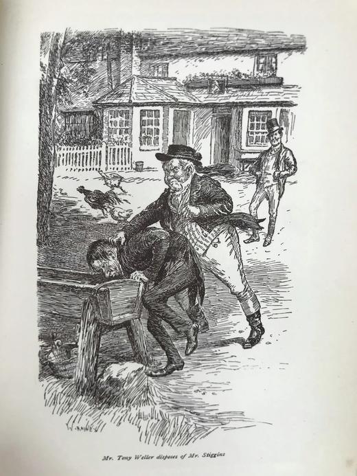 1901年 狄更斯《匹克威克俱乐部》 8幅插图 漆布精装大32开 商品图10