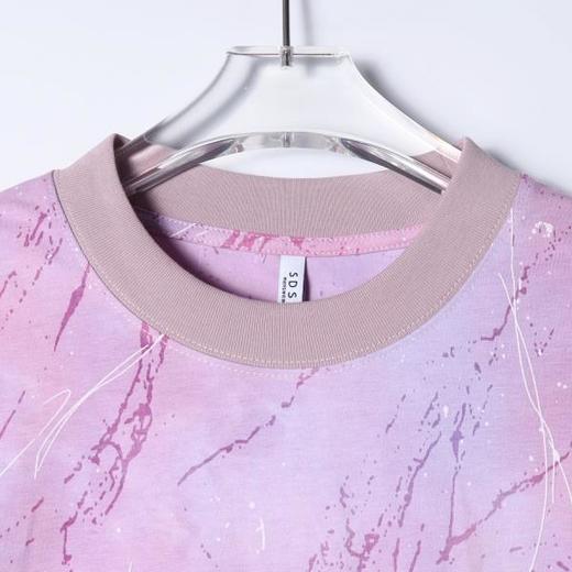 SDSA男装2026新款高贵轻奢潮牌晕染泼墨设计圆领短袖T恤百搭上衣 商品图1