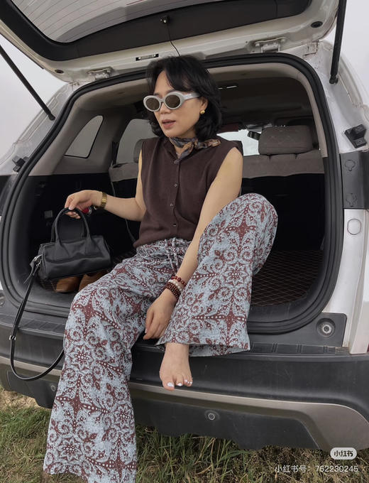 亚麻波西米亚风阔腿裤 商品图5