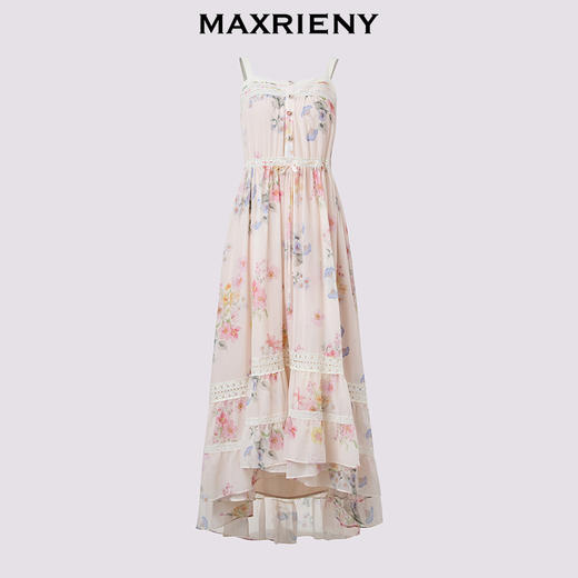 【主题纪念款】MAXRIENY仲夏花园吊带裙伞摆连衣裙收腰长裙气质感(货号:MT86DR002) 商品图4