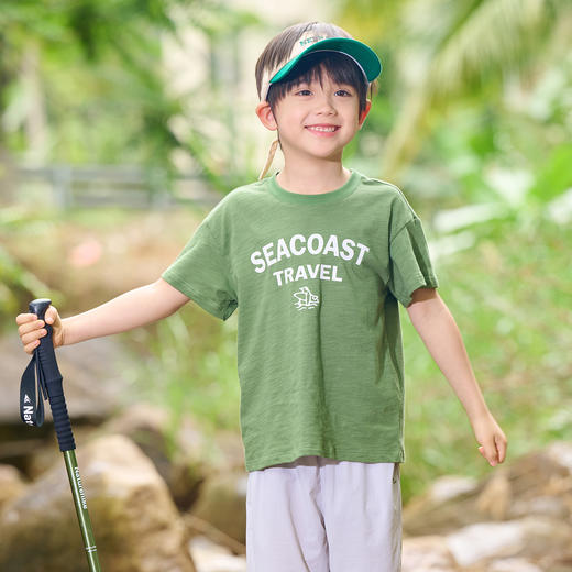 【10A抗菌纯棉】棉花堂夏款休闲印花竹节棉儿童短袖T恤 ---FA61134 商品图8