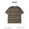 SDSA男装2026新款轻奢美式复古民族风撞色圆领短袖T恤百搭上衣 商品缩略图4