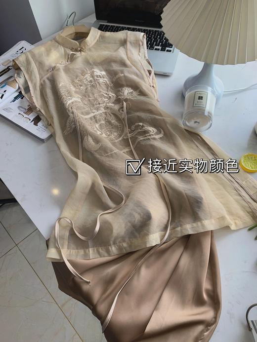 纯元清仓！无补！爱家纯原新中式两件套长裙  26ZB03054- 商品图1