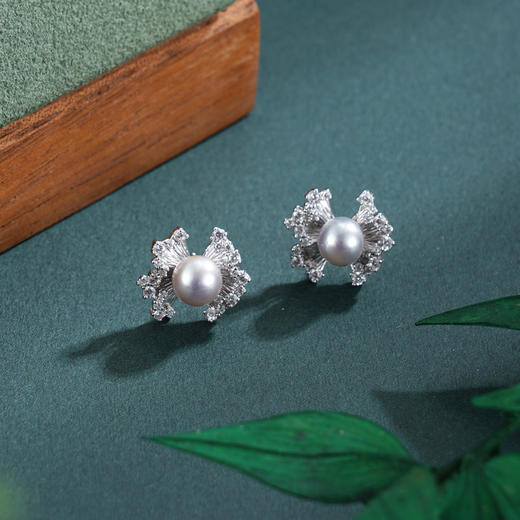 子佩集【柔光永结】银S925珍珠惜王妃耳钉【AYEH0003】蝴蝶结2602 商品图0