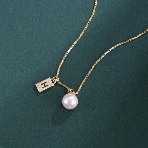 子佩集【属于她】银S925珍珠惜王妃套链项链【QJTL008】字母H镀金2602 商品图0