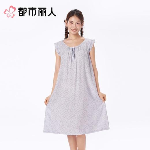 都市丽人睡衣女士睡衣薄家居服绵绸睡衣女士梭织棉背心裙有杯垫背心裙女装睡裙LHC6B2 商品图1