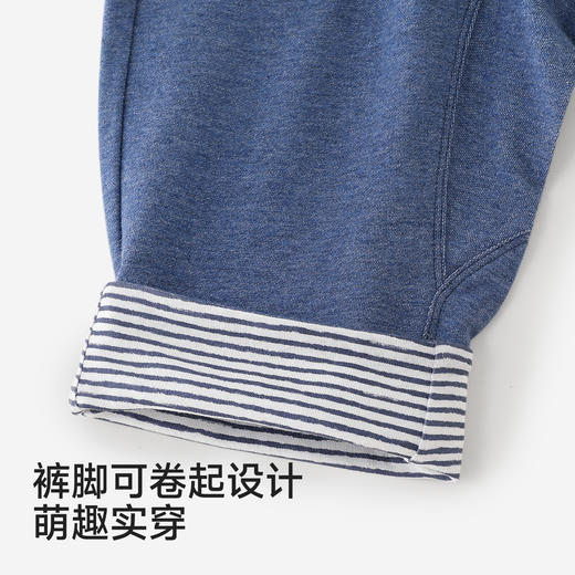 【商场同款】英氏儿童裤子男童夏季牛仔中裤深蓝百搭休闲裤26新款 商品图4