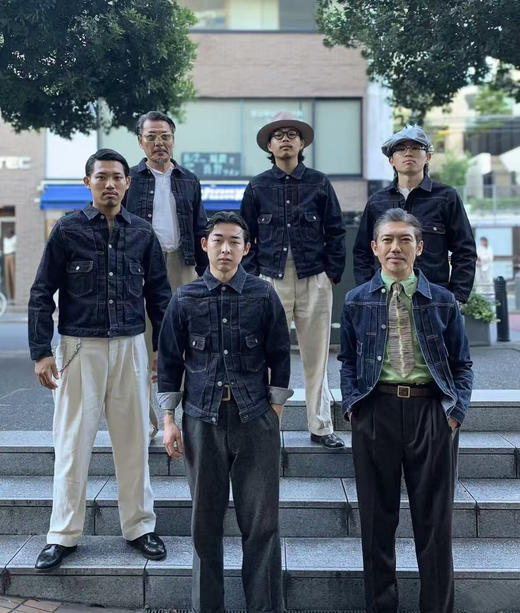 【a61】男子复古时尚原浆牛仔翻领外套！！ 商品图0