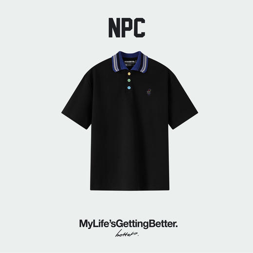 NPC潮牌美式休闲撞色彩扣POLO衫毛巾纱绣花翻领夏季新款NP62TP05 商品图0