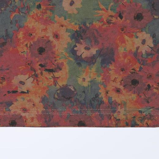 SDSA男装2026新款轻奢复古休闲撞色满印植物花卉圆领短袖T恤百搭 商品图3