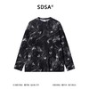 SDSA男装2026新款高贵轻奢潮牌水波纹小马印花圆领长袖T恤百搭 商品缩略图0