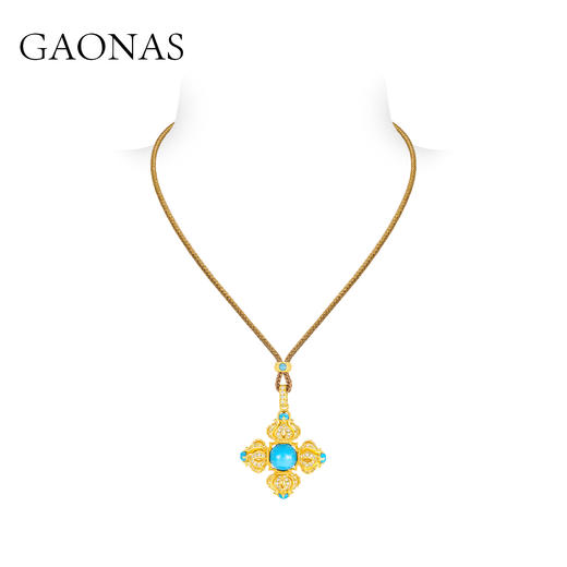 GAONAS   图腾迷恋 贵气老钱金色项链11939XGO 商品图2