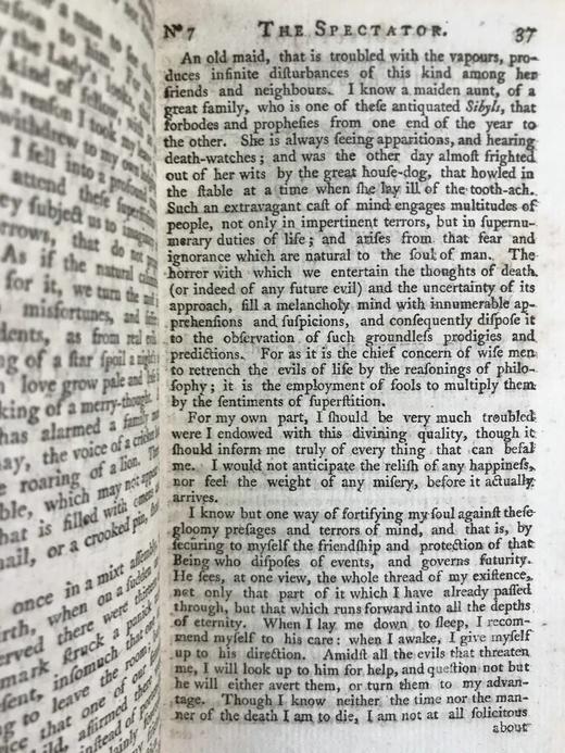 约18世纪 《旁观者报》文集（全8卷） 8幅插图 真皮精装36开 商品图7