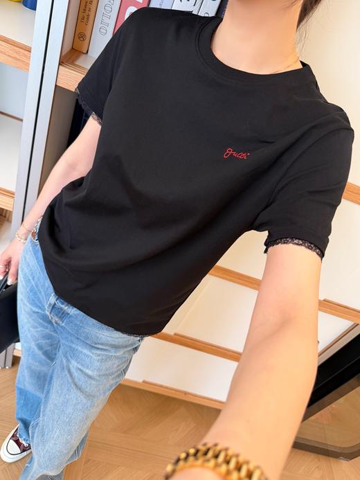 古驰 26Ss最新款拼蕾丝短袖 商品图5