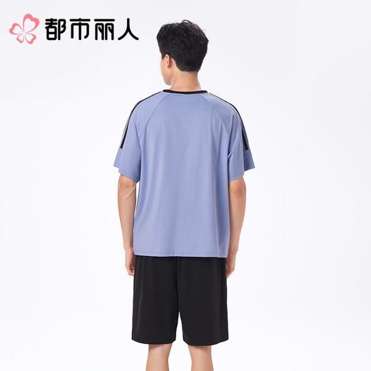 都市丽人睡衣男士睡衣薄家居服睡衣男士棉质短袖套装男装短袖短裤可外穿FHC2A8 商品图2