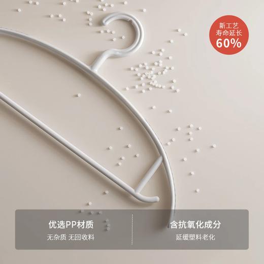 积分免费兑：懒角落无痕衣架防滑衣挂宽肩护领不鼓包卧室阳台厚晾晒衣架衣服撑裤夹子 【无痕款】60只白 商品图3
