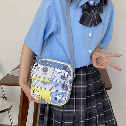 【优质面料！可调节肩带】尼龙包新款韩潮可爱购物斜挎小方包洋气学生上课单肩女包包。xa 商品图1