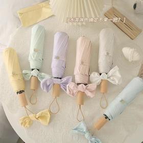 【晴雨两用！一甩即干】法式复古雨伞折叠女双人防晒防紫外线太阳伞晴雨两用黑胶遮阳雨伞。xa