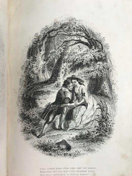 约19世纪后期 托马斯·坎贝尔诗集 3幅铜版插图 真皮精装64开 商品图4