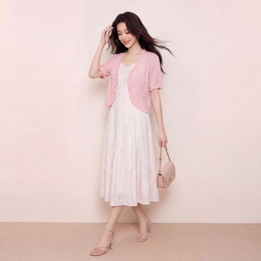 奢姿大码女装2026夏季波浪减龄绣花V领两件套胖妹妹时尚甜美套装9962994478AB 商品图4