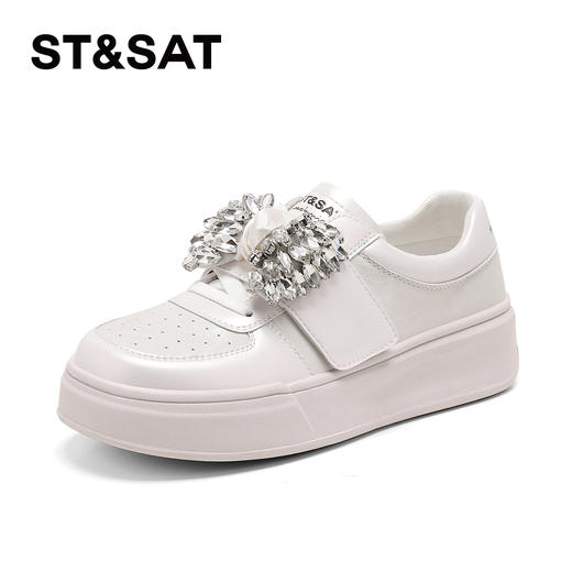 星期六26春新款闪闪钻饰厚底百搭休闲鞋SSE1112CW9 商品图10