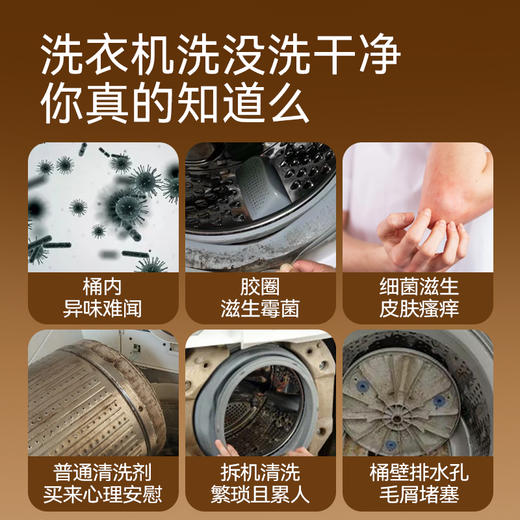 【白倍极洗衣机变色净】【正装支持免费试用一袋！！】 免浸泡+可视变色超直观 清洁效果看得见 每袋独立包装，不惧氧化&受潮 商品图3