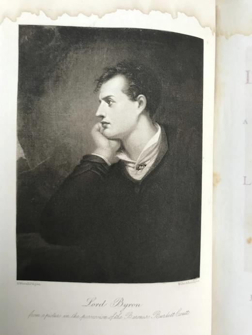 含淑女藏书票！书顶鎏金毛边本！1898-1901年，《拜伦书信日记作品集》（全6卷） 配插图 漆布精装32开 商品图7