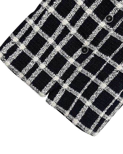 女款粗纺羊毛呢格纹外套he025 商品图2