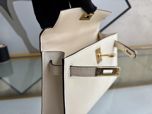 【纯手缝定制不退换】爱马仕 kelly 二代 mini 奶油白 金扣（MM） 商品图6