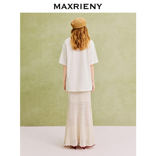 【SARA同款】MAXRIENY度假风鱼尾半裙2025春季新款修身长裙气质感(货号:MC86SK259) 商品图3