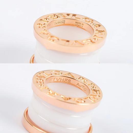 宝格丽 b.zero1 玫瑰金中号黑/白陶瓷小蛮腰项链 商品图4