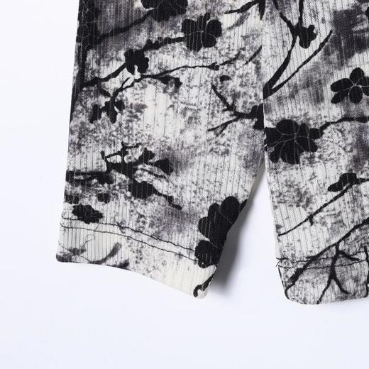 SDSA男装2026新款高贵轻奢简约肌理植绒花卉圆领长袖T恤圆领百搭 商品图2