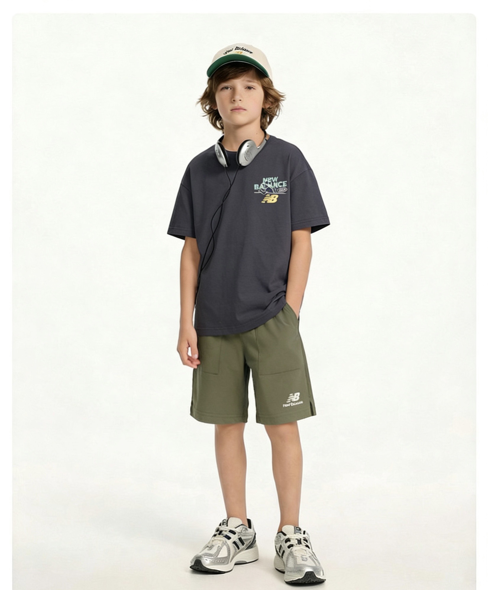 直发【 2623两件套】客供面料，棉性高！Nb印花韩系T梭织裤套装